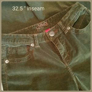 Olive Green Fine-whale Corduroy Pants